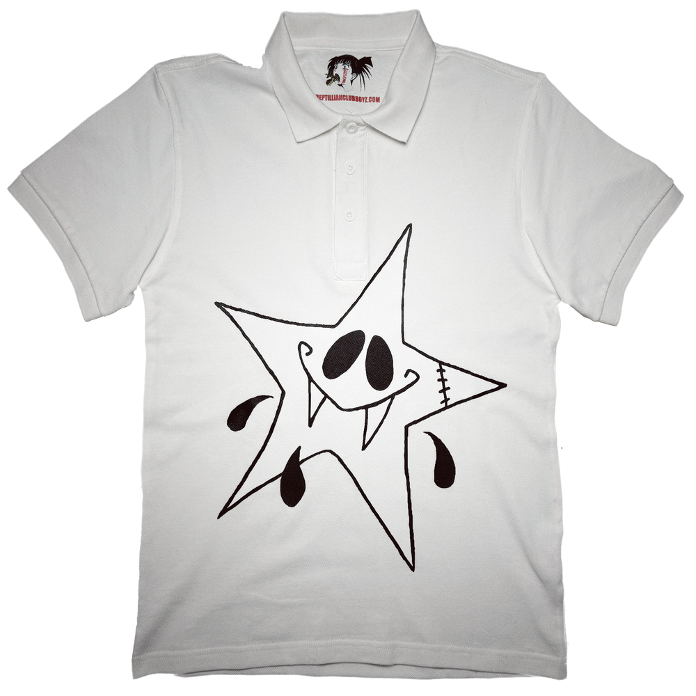 Vampstar polo white star