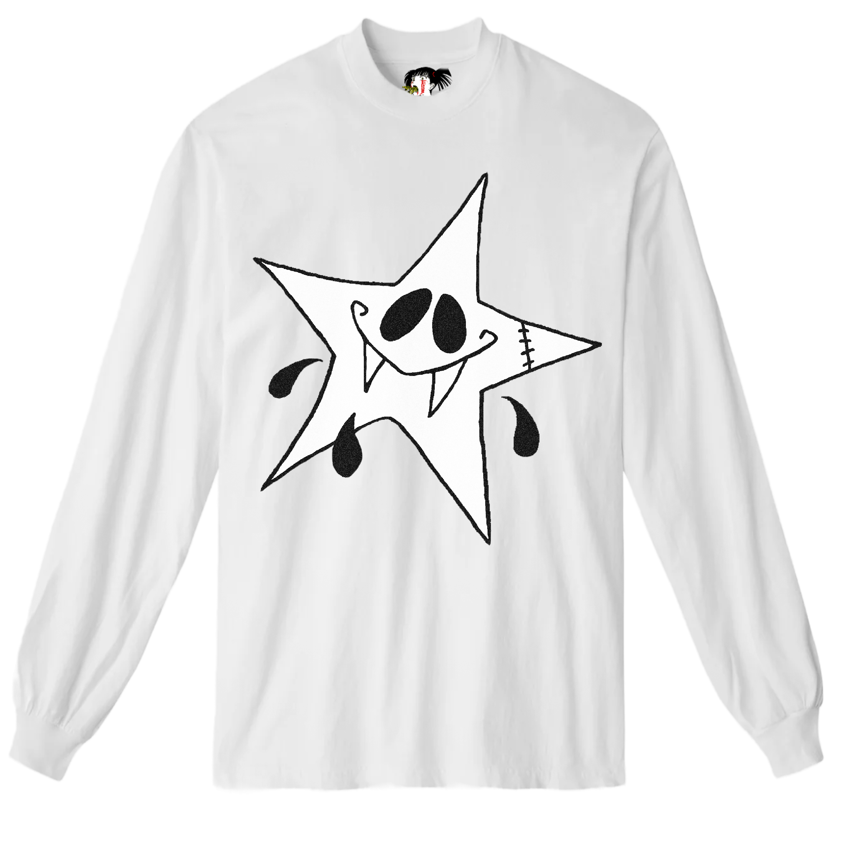 White vampstar longsleeve T shirt